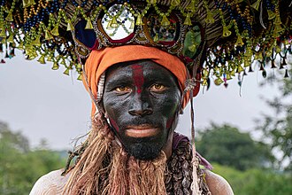 A Gond tribe member during the Dandari festival in Jainoor, Telangana. Gonds account for 13.45% of India's scheduled caste population.
