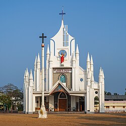 The exterior of St Judes Church, Chinnathurai