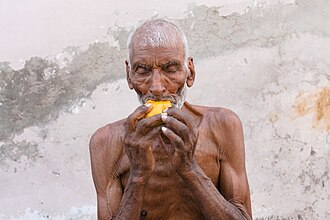 Mango, the national fruit of India, is eaten widely in the summer months.